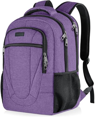 BIKROD Backpack for Women and Men Extra Large School Backpacks for Teens Water Resistant Back Pack Fits 17 Inch Laptop Business Anti Theft Sturdy Computer Bag Gifts Purple - Image 1