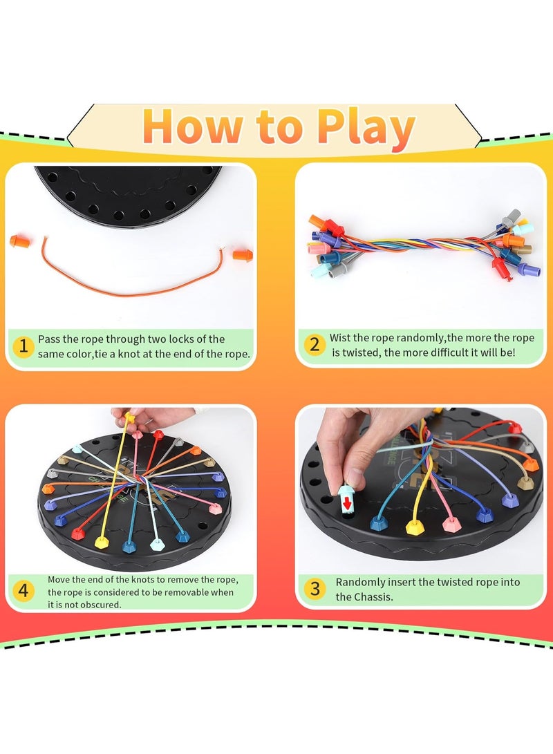 Rope Untying Board Game Toy,Twisted Rope Puzzle Game,Board Games, Brainy Knots Rope Untangling Table Strategy Board Game Fun & Challenging Puzzle Board Game For Family Game Night - Image 3