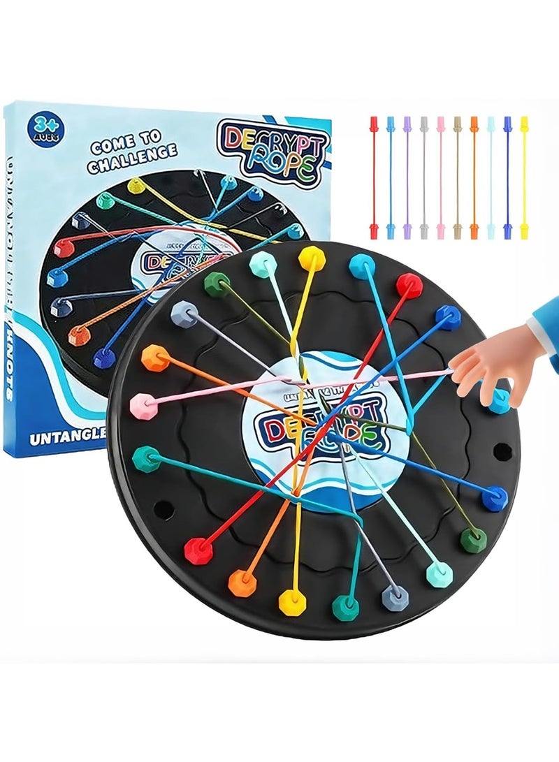 Rope Untying Board Game Toy,Twisted Rope Puzzle Game,Board Games, Brainy Knots Rope Untangling Table Strategy Board Game Fun & Challenging Puzzle Board Game For Family Game Night - Image 1
