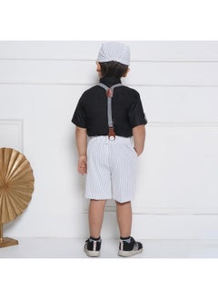 AJ Dezines AJ DEZINES Kids Clothing Shirt Shorts Set For Boys (Ca-34-Black-5, Cotton) 5 Years-6 Years  - Image 2