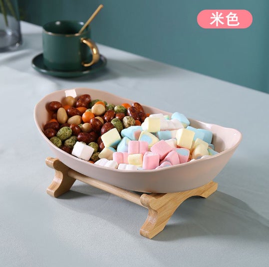 Luxury European Style Snack TraySingle layer beige Single layer beige 