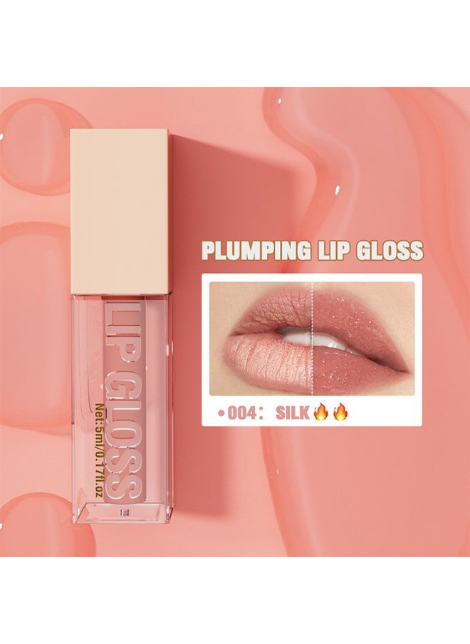 HelloKiss - Aqua Mirror Lip Gloss 004:Silk, Small Ice Brick Mirror, High Shine Pearlescent Lip Gloss 5ML - Image 1