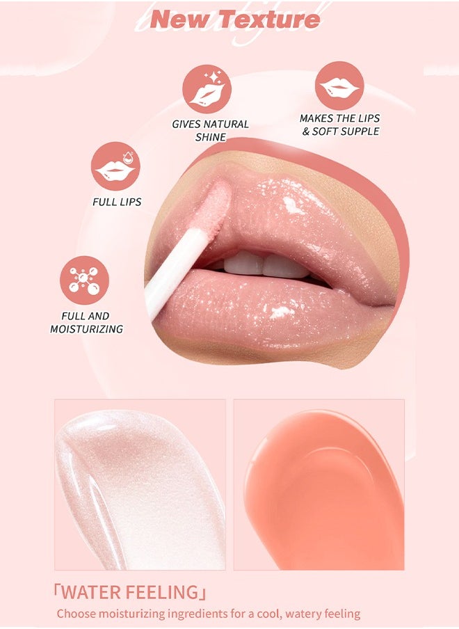 HelloKiss - Aqua Mirror Lip Gloss 004:Silk, Small Ice Brick Mirror, High Shine Pearlescent Lip Gloss 5ML - Image 1