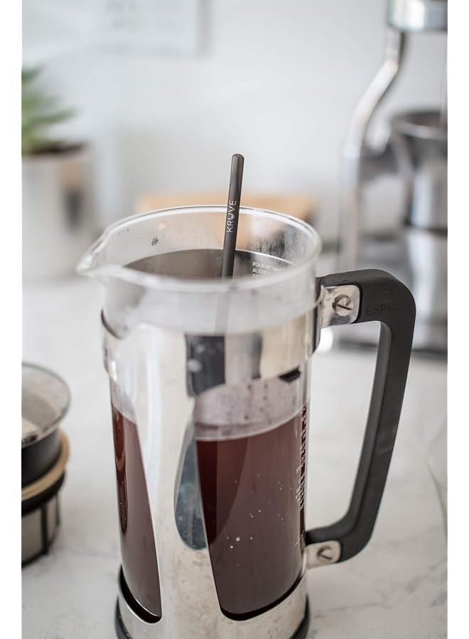 إيروريكس عصا تحضير القهوة متعددة الأغراض تستخدم لتحريك حبيبات القهوة أثناء عملية التحضير عند تحضير القهوة باستخدام مكبس فرنسي أو طريقة تحضير أخرى، مقاس 8.5 بوصة من الفولاذ المقاوم للصدأ باللون الفضي - Image 5