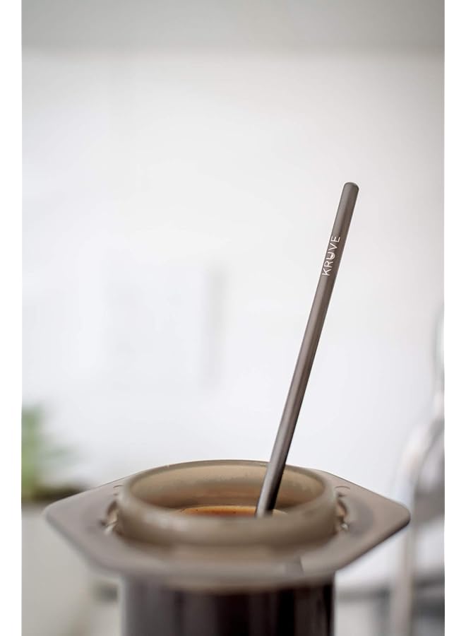 إيروريكس عصا تحضير القهوة متعددة الأغراض تستخدم لتحريك حبيبات القهوة أثناء عملية التحضير عند تحضير القهوة باستخدام مكبس فرنسي أو طريقة تحضير أخرى، مقاس 8.5 بوصة من الفولاذ المقاوم للصدأ باللون الفضي - Image 4