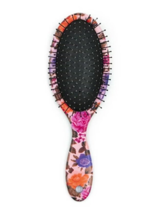 Floral Detangling Hair Brush Pink Dotted | Anti-Tangle, Gentle & Pain-Free Hair Brush for Smooth Styling