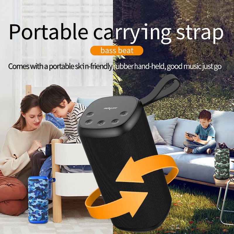 ZEALOT S35  Black Camouflage Portable Bluetooth Speaker Outdoor HIFI Subwoofer Music Box HD Audio Subwoofer 66ft Bluetooth Range Water Resistance. - Image 4