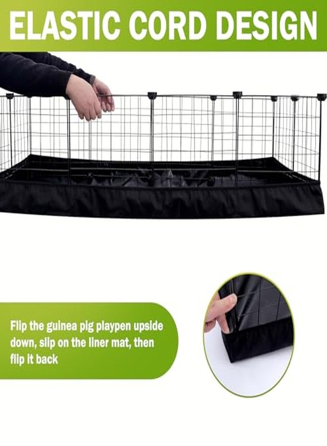 DZWLKJ Guinea Pig Cage Liner,Tarp Bottom Waterproof and Washable Base,Elastic Cord, Also for Rabbits, Bunny, Chinchesillas, Hedgehog, Ferrets and Other Small Animals(24x48 inches) - Image 4