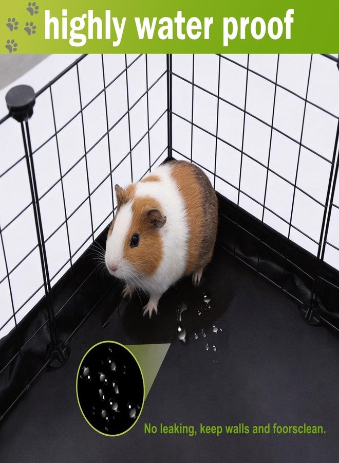 DZWLKJ Guinea Pig Cage Liner,Tarp Bottom Waterproof and Washable Base,Elastic Cord, Also for Rabbits, Bunny, Chinchesillas, Hedgehog, Ferrets and Other Small Animals(24x48 inches) - Image 2