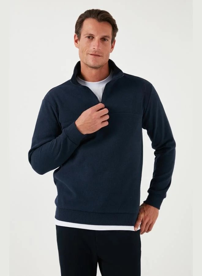 Buratti  Buratti Cotton Regular Fit Half Zipper Stand Collar 2-Pack Sweater Men's SWEATER 456112S2 for Men | Best Price UAE