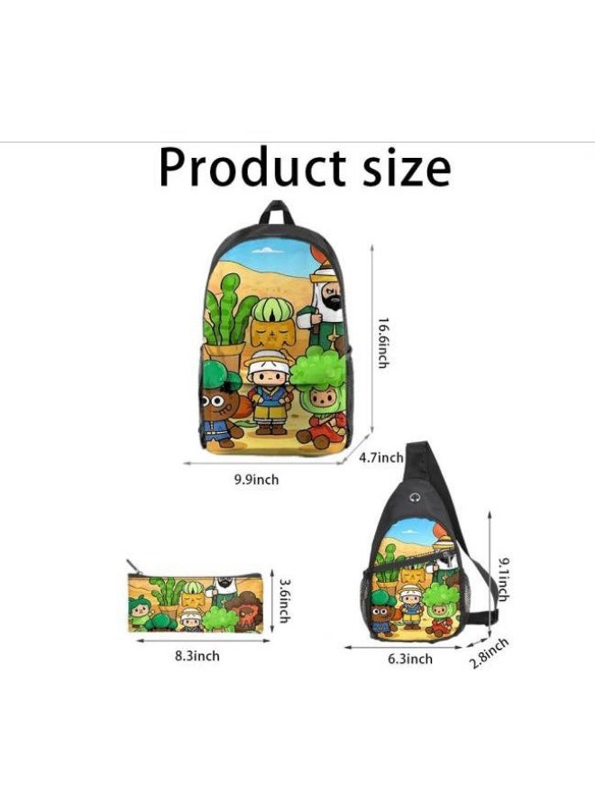 Universal cartoon new three-piece schoolbag - 406  - Image 3