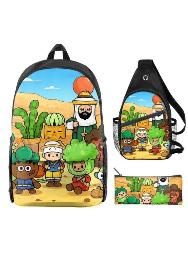 Universal cartoon new three-piece schoolbag - 406  - Image 1