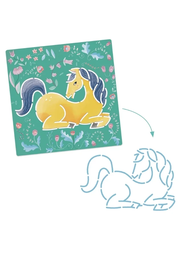 DJECO Horses Stencils