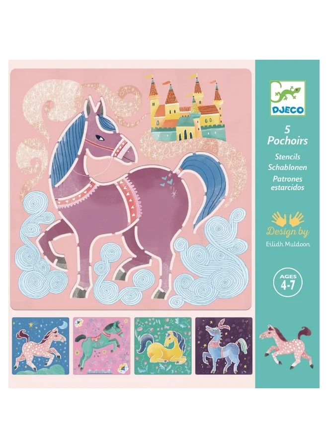 DJECO Horses Stencils