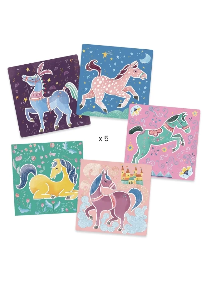 DJECO Horses Stencils
