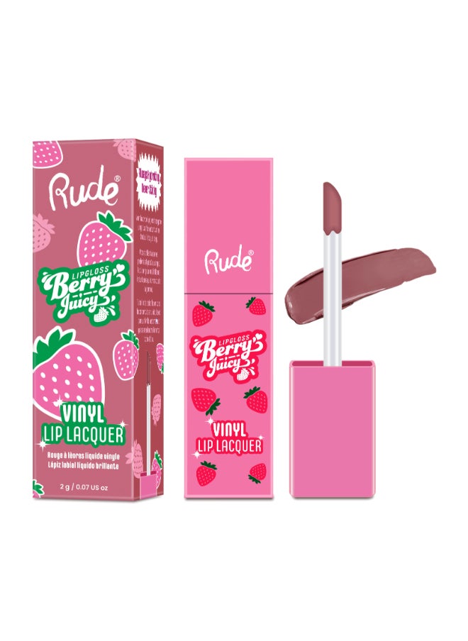 Rude Berry Juicy Vinyl Lip Laquer - Raspberry Mocha 