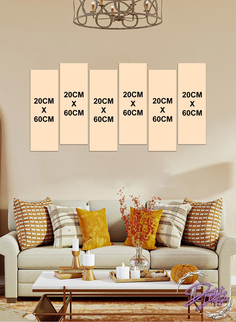 Droplyte 6 Piece Brown Running Horses Decorative Wall Art Wall Decor Card Board MDF Home Decor for Living Room, Drawing Room, Office Room and Bedroom 120CM x 60CM - Image 3