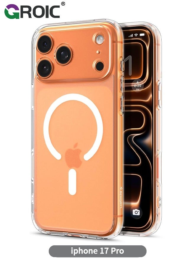 GROIC For iPhone 17 Pro Case,Clear Magnetic Transparent Phone Case,Drop Protection Rugged Shockproof Protective Cell Phone Cover,Magnetic Phone Shell for iPhone 17 Pro 6.3 inch - Image 1