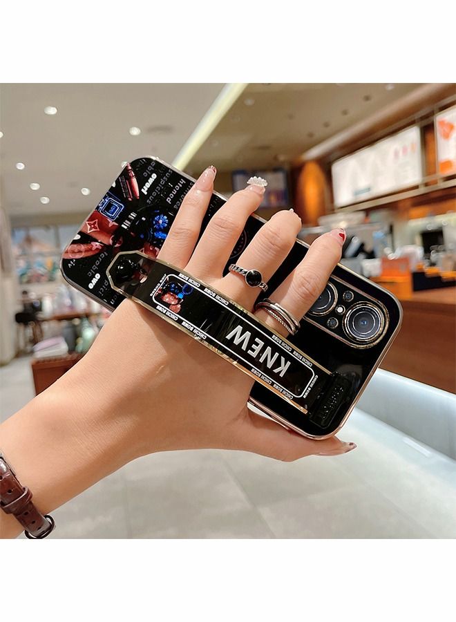 GROIC Cute Case for Huawei Nova 9 SE 6.78 Inch Cartoon Violent Bear Shiny Bling Phone Case with 2 Wrist Straps Fashion Soft TPU Shockproof Phone Case Suitable for Women & Girls  - Image 2
