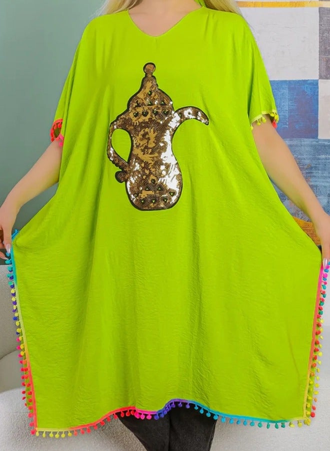 Zmurud Crepe Blouse -Embroidered  - Image 3