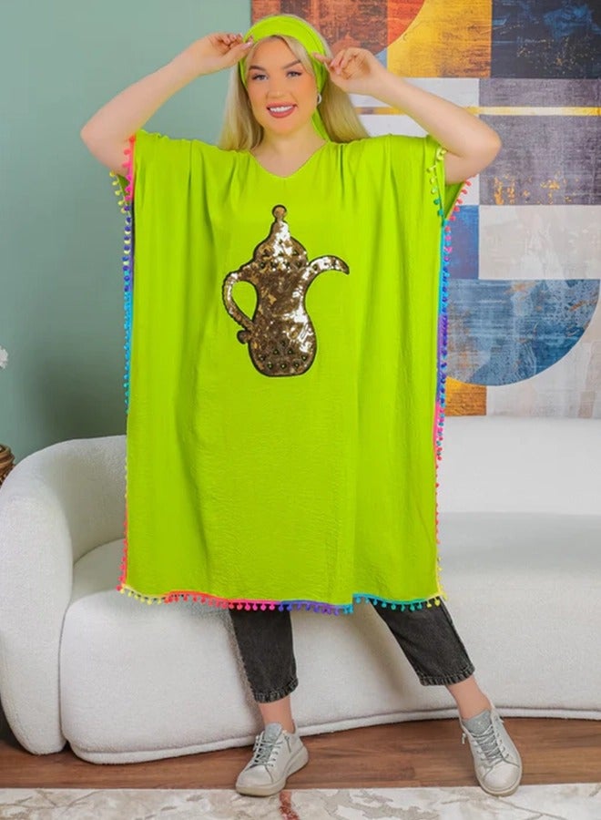 Zmurud Crepe Blouse -Embroidered  - Image 2