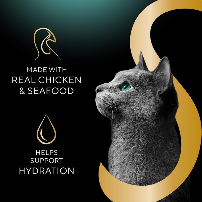 Sheba Selections Filets in Broth Adult Wet Cat Meal Complement Chicken Recipe, 12 Count - Image 3