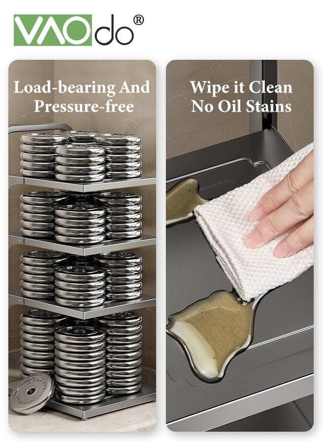 VAOdo Pot and Pan Organizer Rack for under Cabinet  Heavy Duty Pot Pan Rack under Sink Organizers and Storage  Kitchen Cabinet Organizer with 3 Adjustable Shelves - Image 5