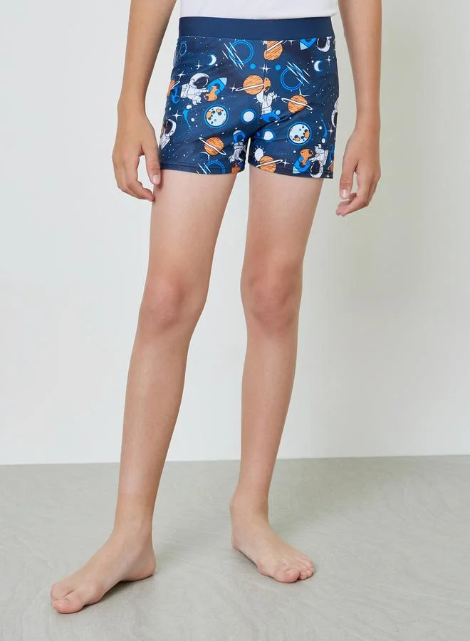 ستايلي Teen Boys Space Explorer Swim Shorts