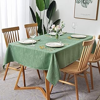 maxmill Jacquard Tablecloth Swirl Design Spillproof Wrinkle Free Oil Resistant Heavy Weight Soft Table Cloth Decorative - Image 1