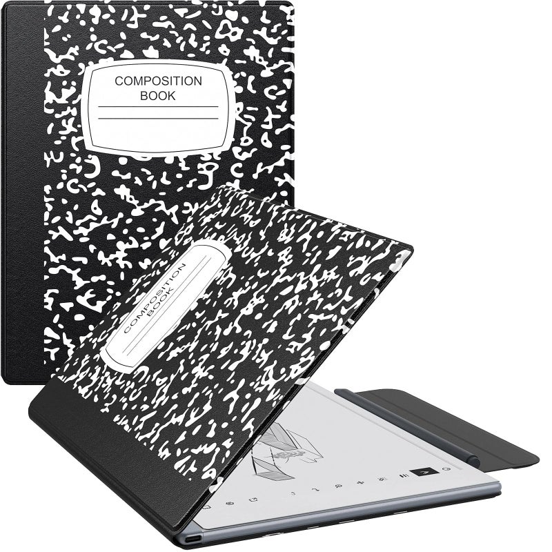 MoKo Case for Remarkable 2 Tablet Case, Lightweight Ultra-Thin Magnetic Case with Wide Pen Protective Clasp, Smart Tablet Cover Folio for Remarkable Tablet 2 10.3" 2020 Release, Black Notebook - Image 1