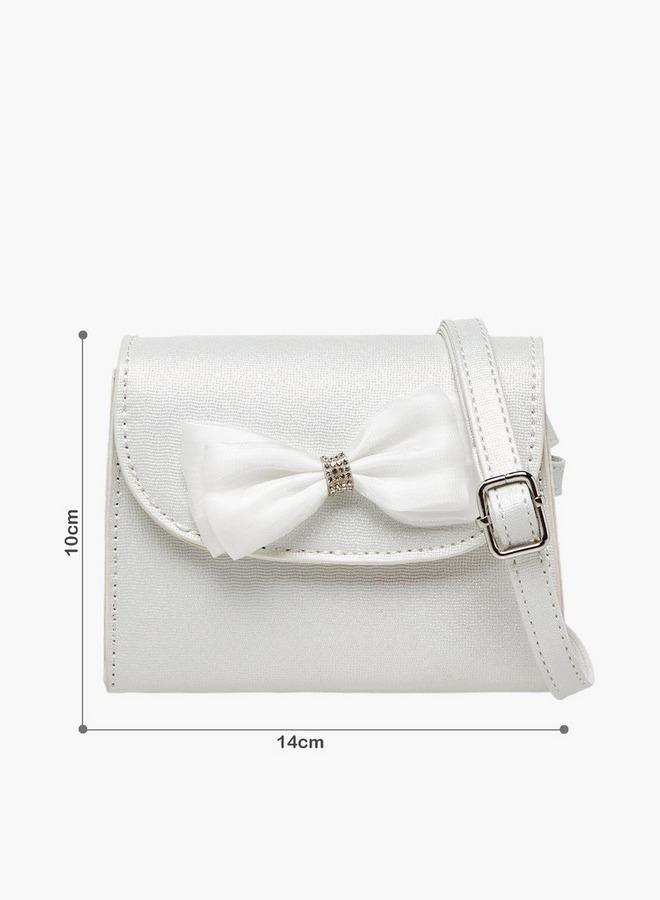 Little Missy Bow Embellished Crossbody Bag with Hairband Set - Image 2