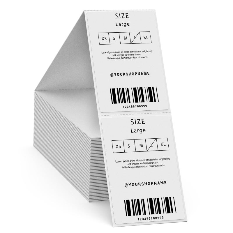FINDAT Direct Thermal Shipping Labels 2x 3 Fanfold White Vinyl Stickers SelfAdhesive Perforated Line Waterproof Printer Label Paper for UPS Address Mailing Package 500 PCS - Image 2