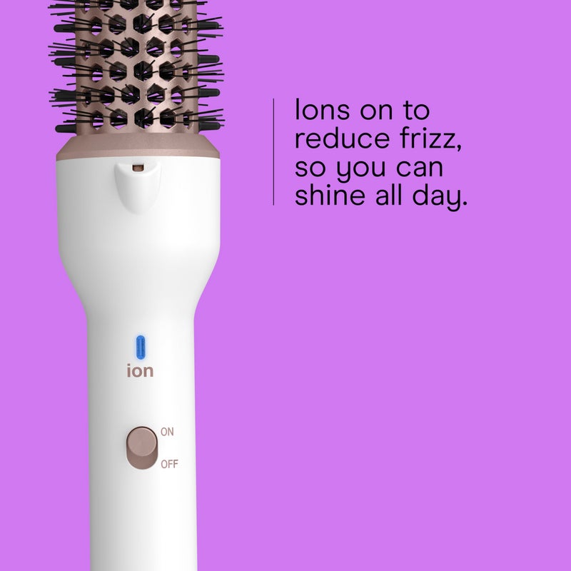 Conair Double Ceramic 1Â¼-Inch Thermal Brush, Heated Round Brush for Blowouts, Curls, and Waves, Ceramic Technology Eliminates Damaging Hot Spots for Smooth, Shiny Hair - Image 4