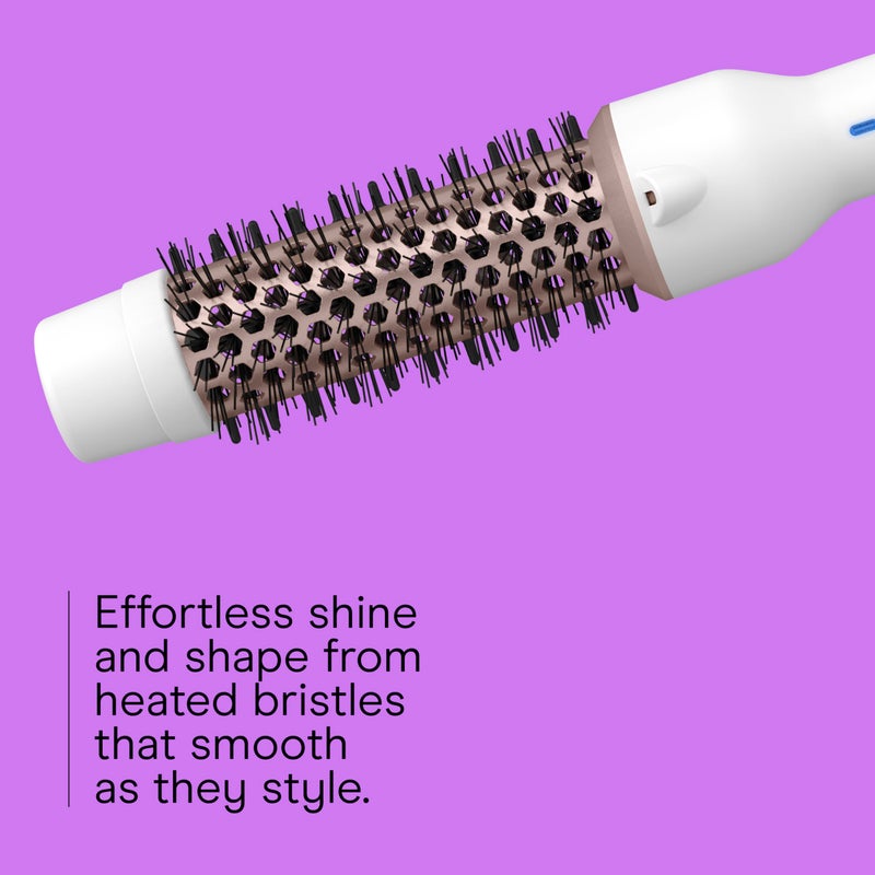 Conair Double Ceramic 1Â¼-Inch Thermal Brush, Heated Round Brush for Blowouts, Curls, and Waves, Ceramic Technology Eliminates Damaging Hot Spots for Smooth, Shiny Hair - Image 3