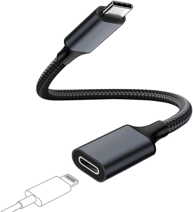 LecLooc USB C to Lightning Audio Adapter Cable USB Type C Male to Lightning HiFi Audio Female Headphones Converter Fit with iPhone 16 15, iPad Pro Air, Macbook, Galaxy S23 S22, Pixel 7 6 (Can' Charge & Sync) - Image 1