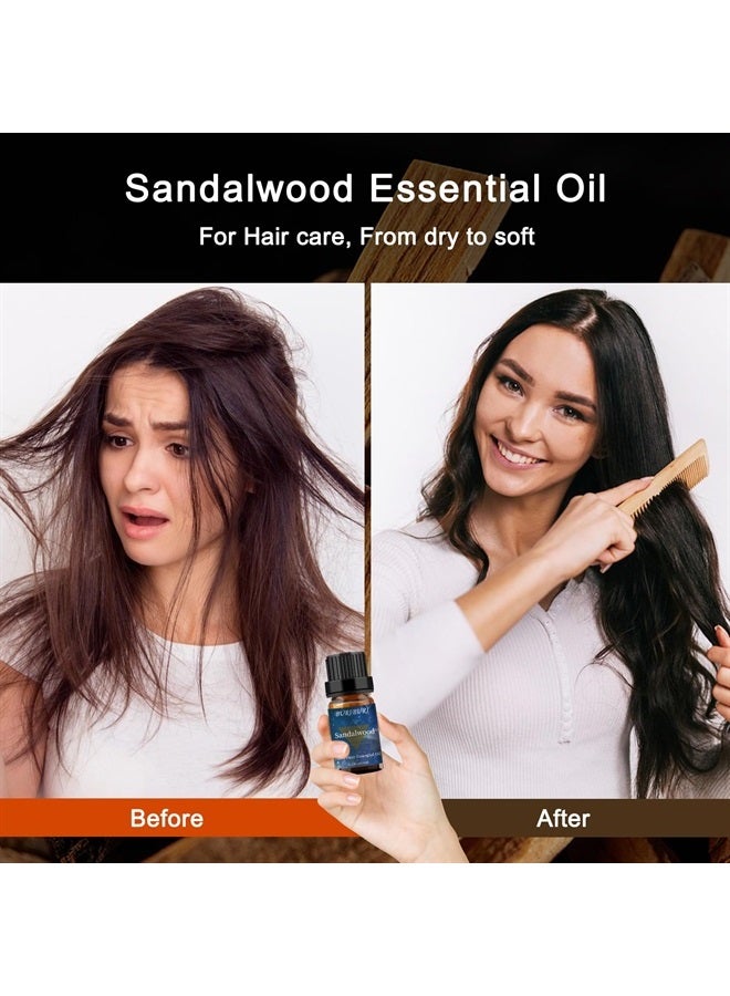 BURIBURI Sandalwood Essential Oils for Diffuser, Skin, Hair, 100% Pure, Undiluted Sandalwood Oil for Candle Soap Perfume Making, Natural, Organic Aromatherapy Sandalwood Oils 10ML - Image 2