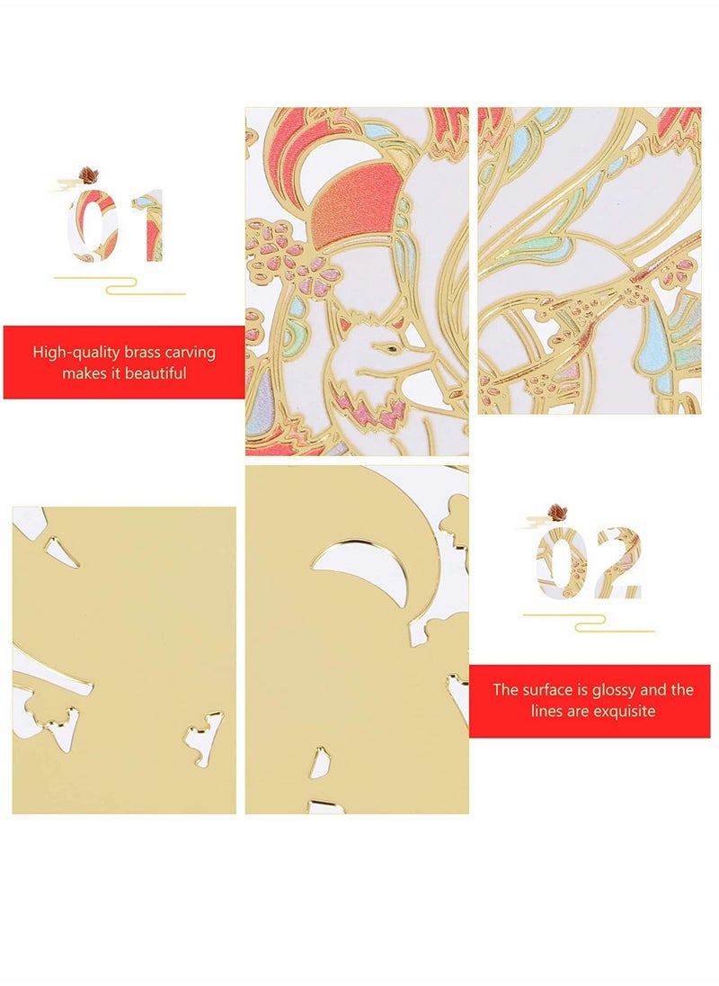 SYOSI - Bookmark, Vintage Metal Bookmark, Chinese Style Bookmark Page, for Student Reading Pagination Mark - Image 1