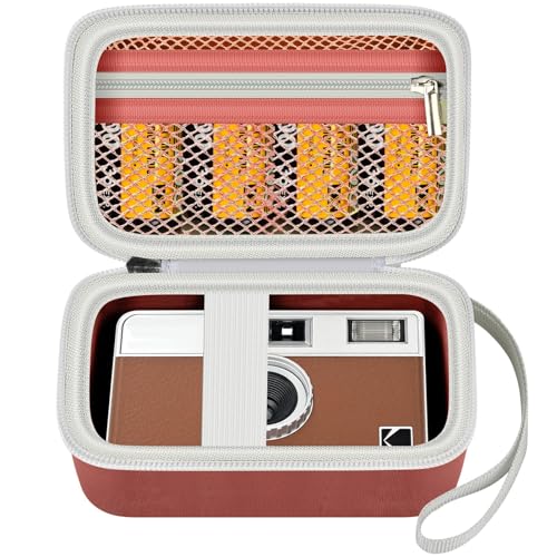 Grapsa Digital Camera Case Compatible with KODAK EKTAR H35 H35N Half Frame Film Camera, Storage Holder Organizer for Kodak Ultra F9 M35 M38 Paper Shoot kamera, 35mm Film Rolls (Box Only)- Brown - Image 1