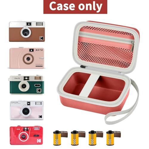 Grapsa Digital Camera Case Compatible with KODAK EKTAR H35 H35N Half Frame Film Camera, Storage Holder Organizer for Kodak Ultra F9 M35 M38 Paper Shoot kamera, 35mm Film Rolls (Box Only)- Brown - Image 2