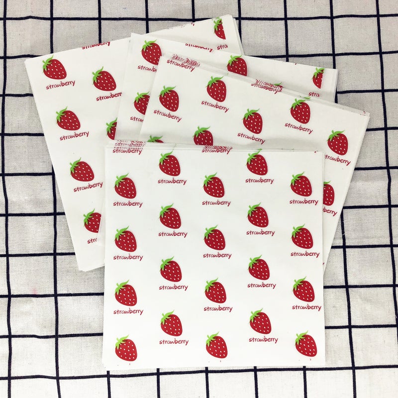Net Celebrity Strawberry Cake Pad Paper Oil-Proof Paper Silicone Oil Paper Hamburger Paper Sandwich Wrapping Paper Oil-Absorbing Paper Baking Oil Paper - Image 2