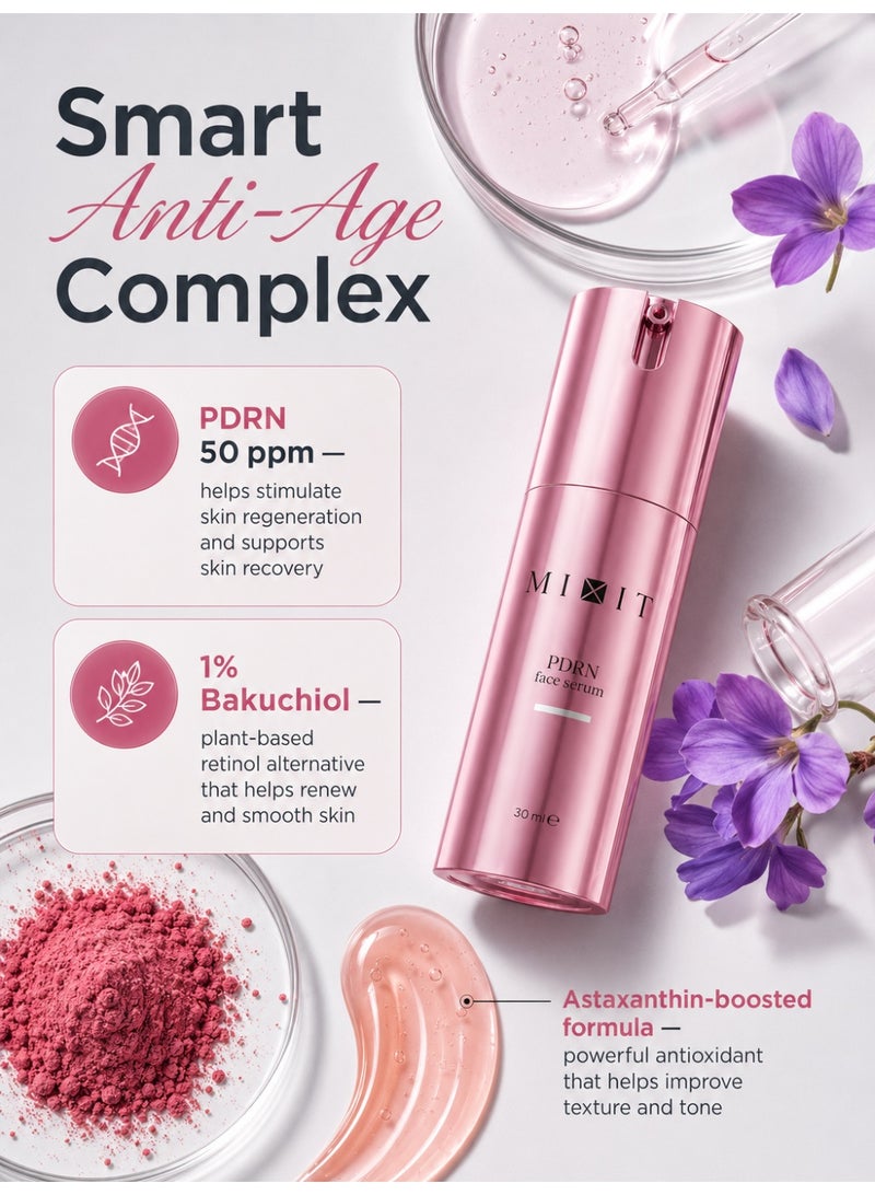 MIXIT PDRN Lifting Face Serum with Bakuchiol & Astaxanthin for Firming & Anti-Aging, 30ml - Image 2