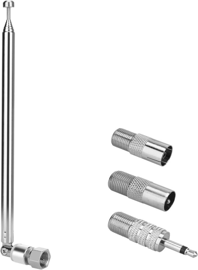 Universal telescopic rod antenna, radio antenna, stainless steel antenna, FM antenna 7123F head antenna with 3 kinds of connectors - Image 2