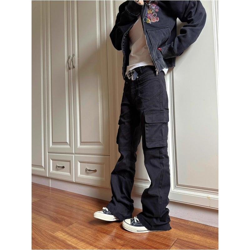 Unisex Classic Denim Jeans Loose Fit Daily Outdoor Wear - Image 4