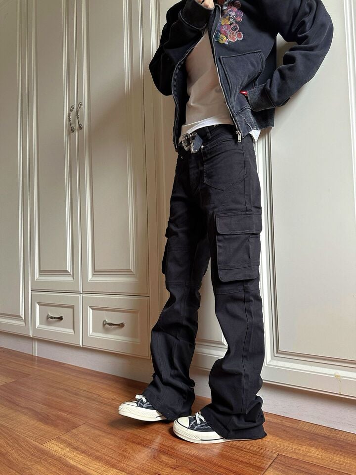 Unisex Classic Denim Jeans Loose Fit Daily Outdoor Wear - Image 1