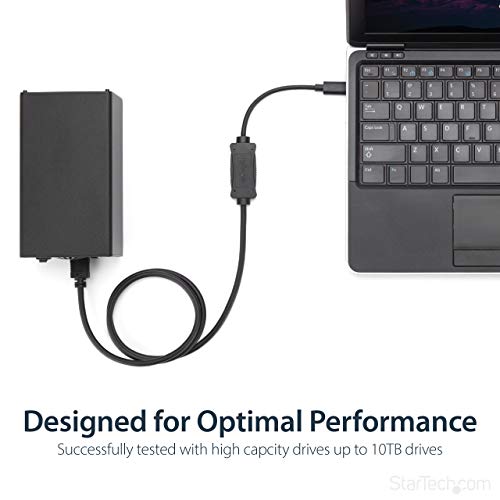 StarTech.com USB C to eSATA Cable - 3 ft / 1m - 5Gbp - for HDD/SSD/ODD - External Hard Drive Adapter - USB 3.0 to eSATA Converter (USB3C2ESAT3) - Image 4