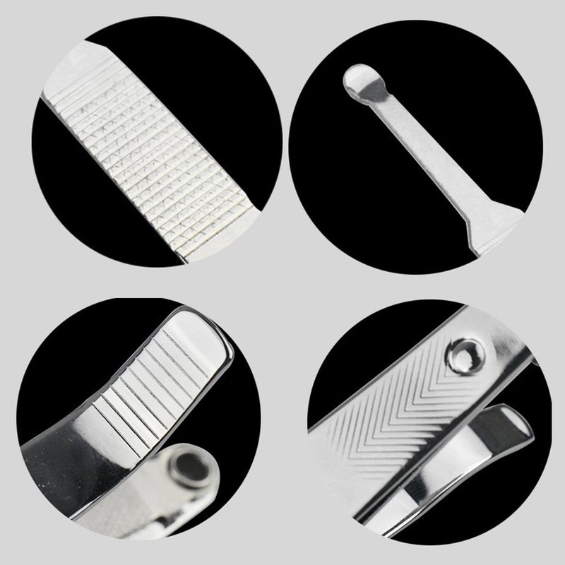 2PCS Carbon Steel Nail Clippers Manicure Trimming Tools Portable Nail Trimmers for Home with File - Image 3