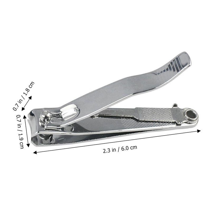 2PCS Carbon Steel Nail Clippers Manicure Trimming Tools Portable Nail Trimmers for Home with File - Image 2