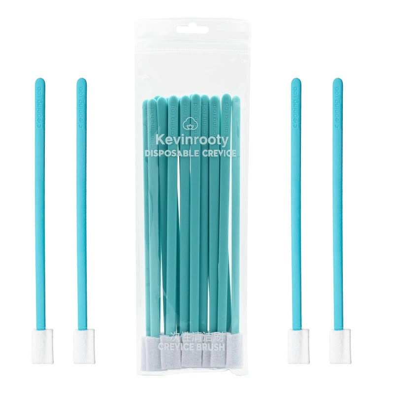 Kevinrooty 20Pcs Disposable Crevice Cleaning Brush Tool Kit  Disposable Toilet Brush  Disposable Toilet Seat Cleaner Tool (Blue) - Image 1
