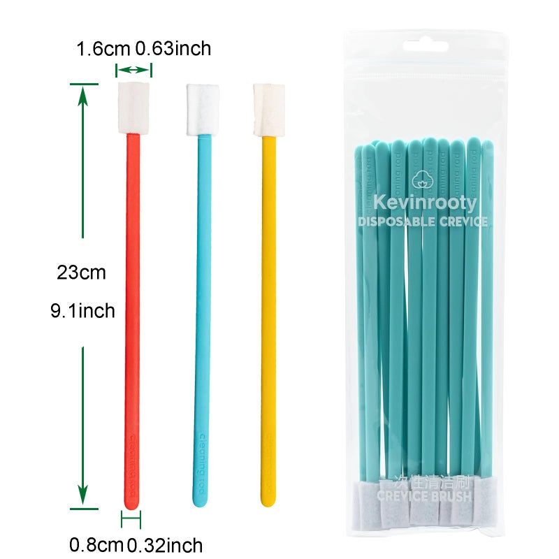 Kevinrooty 20Pcs Disposable Crevice Cleaning Brush Tool Kit  Disposable Toilet Brush  Disposable Toilet Seat Cleaner Tool (Blue) - Image 2