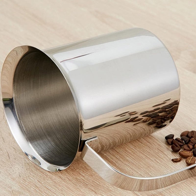 Cheet enterprise Cheet enterprise Milk Forther Coffee Milk Frother Steel Manual Milk Frother Hand Pump Milk Foamer with Filter Screen for Cappuccino Coffee Latte Hot Chocolate400Ml - Image 3